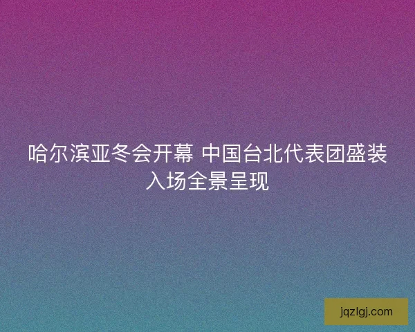 哈尔滨亚冬会开幕 中国台北代表团盛装入场全景呈现